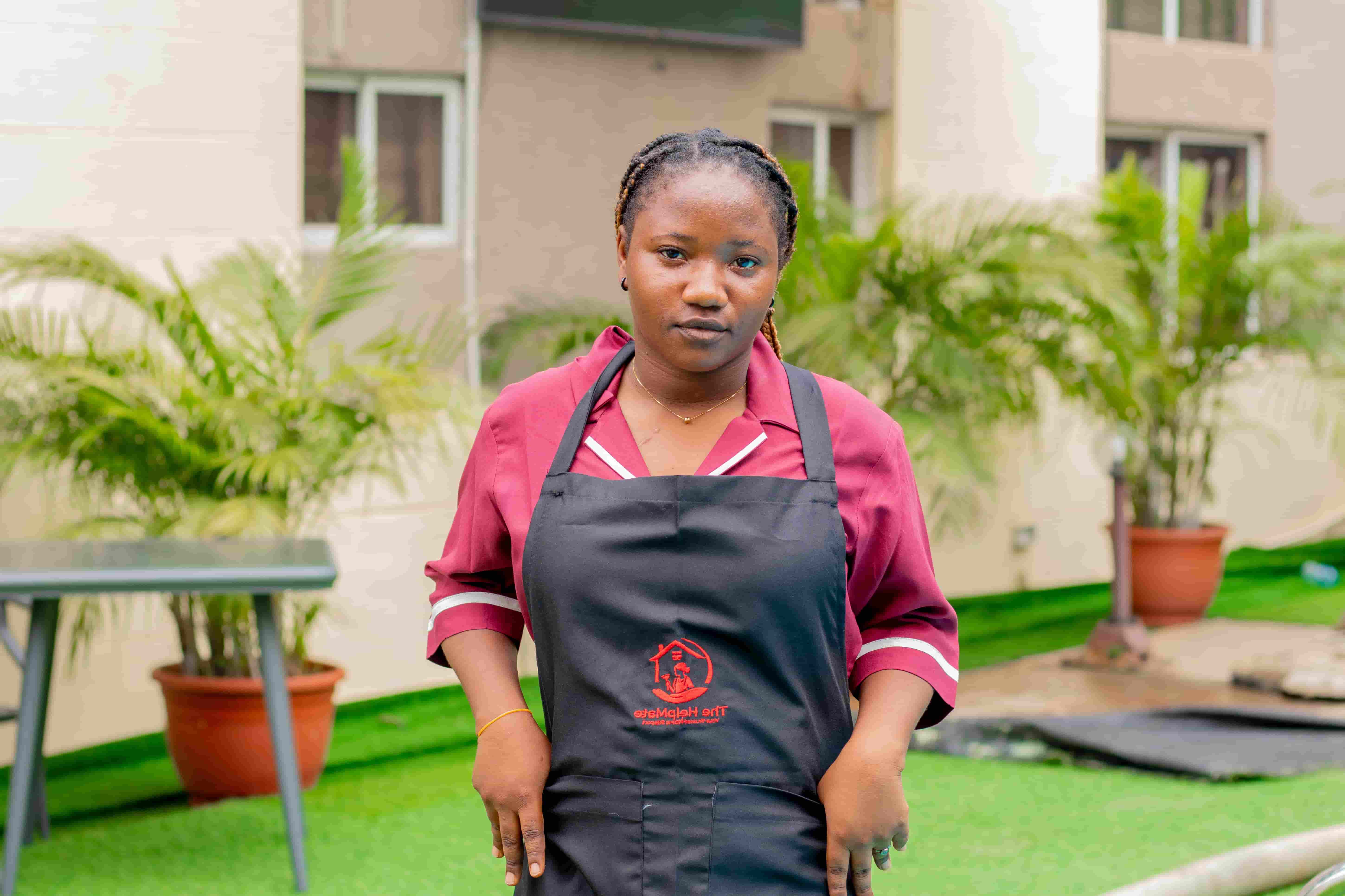 Domestic worker in uniform